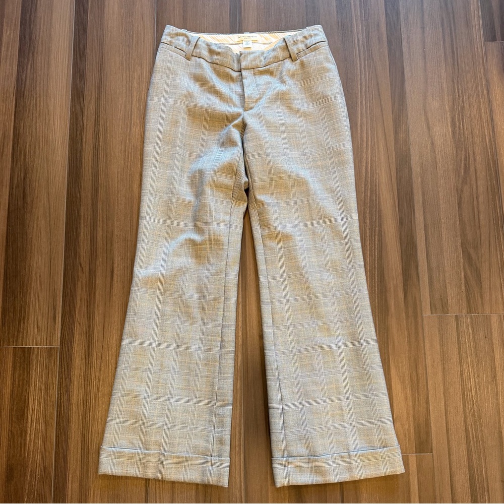 Banana Republic Plaid Trousers in Gray